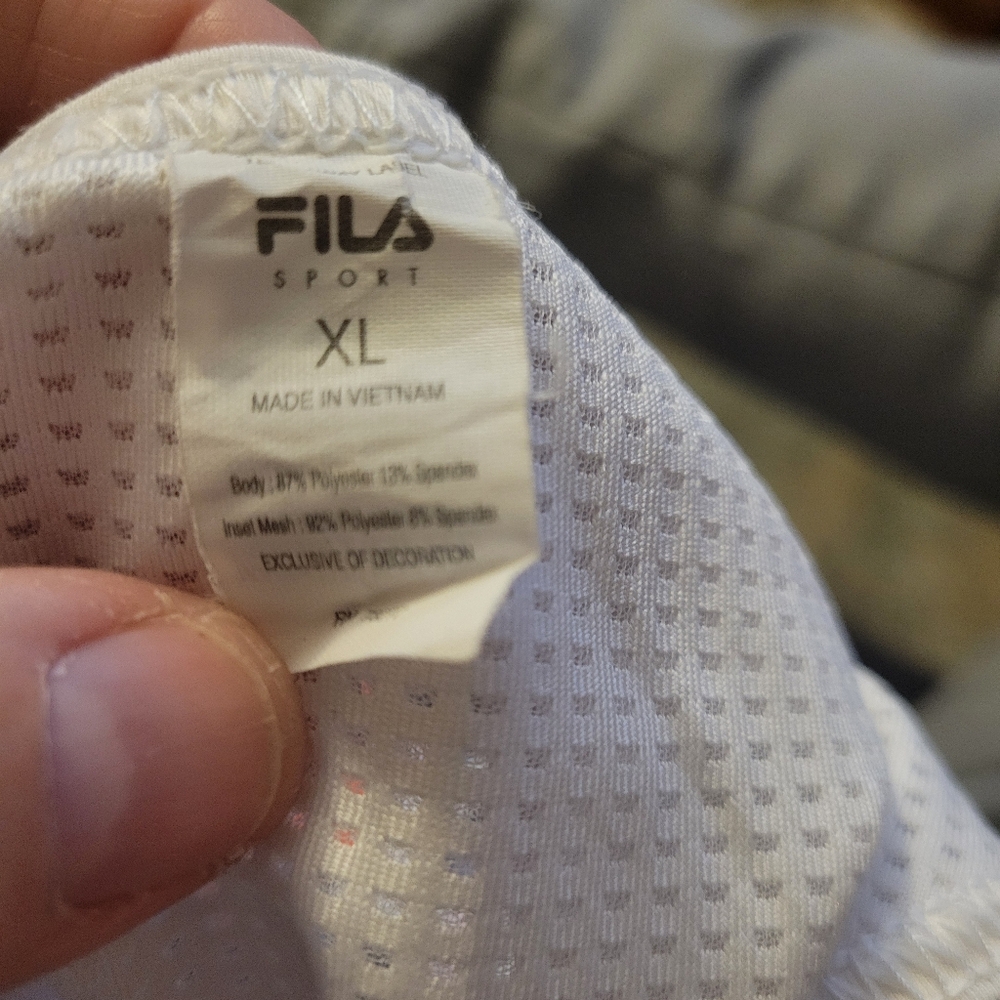 Fila Blue and Orange Geometric Tank Top Size XL - Picture 3 of 3